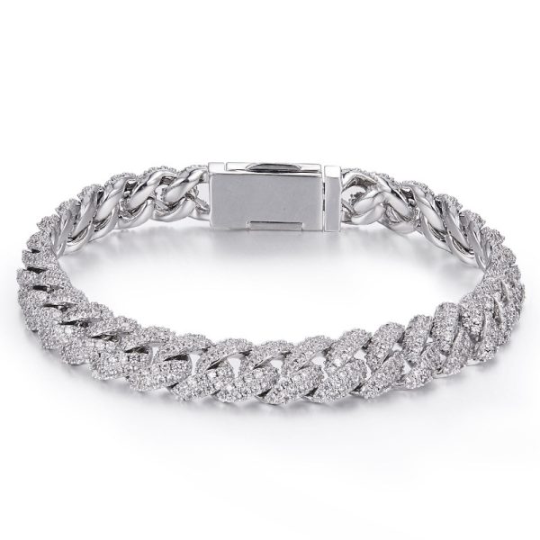 10708ecb-b3ba-4dfc-bac8-e66ca60c5ac4.jpg Silver Cuban Bracelet Or Necklace With Moissanite Diamonds
