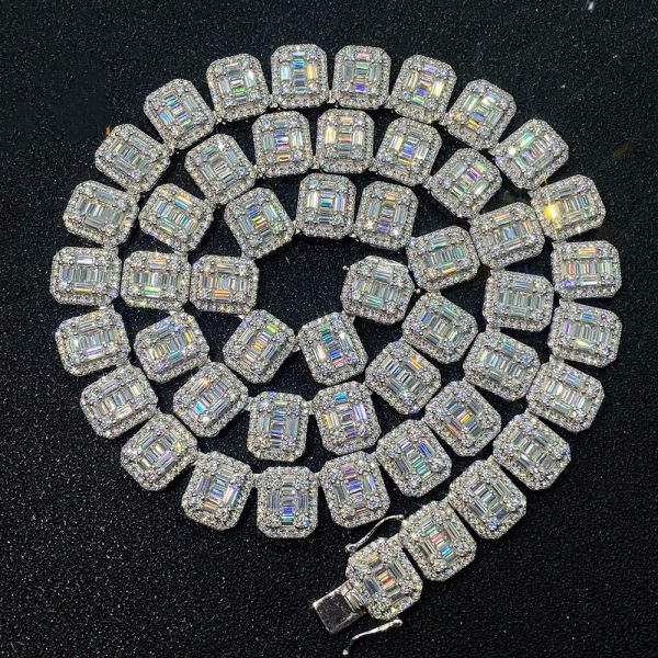 521623a3-4569-4a29-aec9-b25be0591b2e.jpg S925 Silver Inlay Rectangular Moissanite Cuban Link Chain