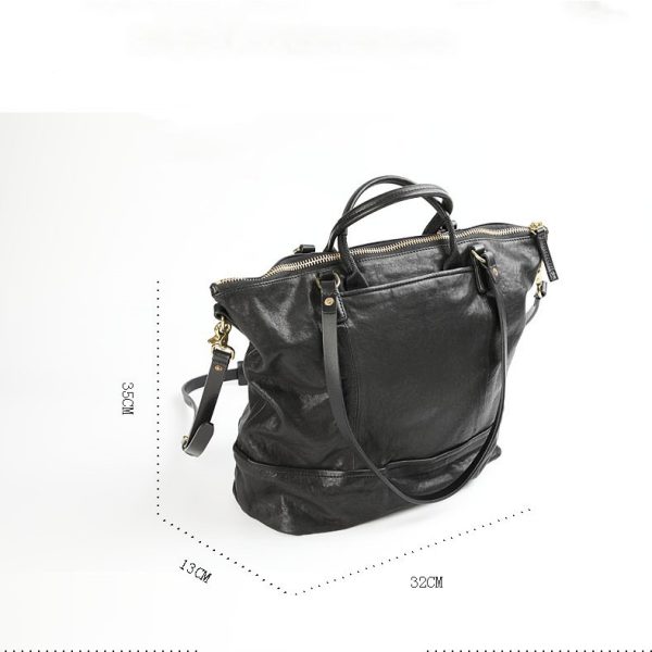 5d36b29e-5fdc-4342-821a-c8f7b3e42f0b.jpg Daily Outdoor Large-capacity Travel Handmade Vegetable Tanned Cowhide Handbag Shoulder Tote Bag