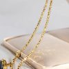 72aa4e88-31a4-494a-8761-7b27acafeac2.jpg 18K Gold Necklace Bungee Laser Bead Wave Bead Chain