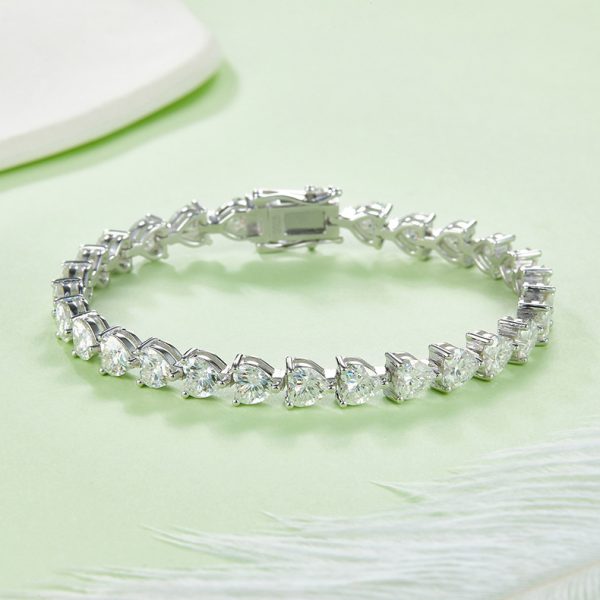 S925 Silver Plating 18k Platinum Diamond Bracelet