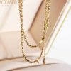 8d97e4d1-3005-403d-b88f-865187825119.jpg 18K Gold Necklace Bungee Laser Bead Wave Bead Chain