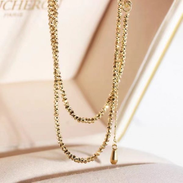 8d97e4d1-3005-403d-b88f-865187825119.jpg 18K Gold Necklace Bungee Laser Bead Wave Bead Chain