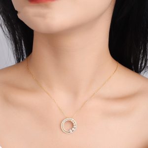 9a2db0db-7c38-4ffd-9748-716068e69a66.jpg 18K Gold Rose Gold Diamond Necklace Round