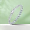 S925 Silver Plating 18k Platinum Diamond Bracelet
