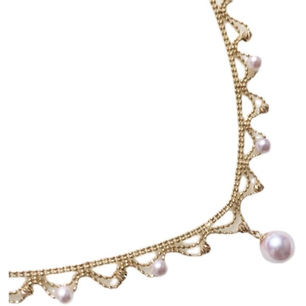 d72a1cdf-b532-4866-b877-b081db2917ba.jpg Aurora Japanese 18k Gold Lace Pearl Necklace