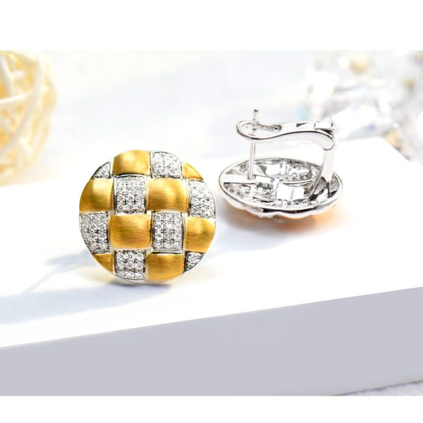 f02b62b2-441f-44c0-9ae3-1dcaaa5dee7b.jpg 18K Gold Diamond Personality Fashion Braided Brushed Craft Earrings