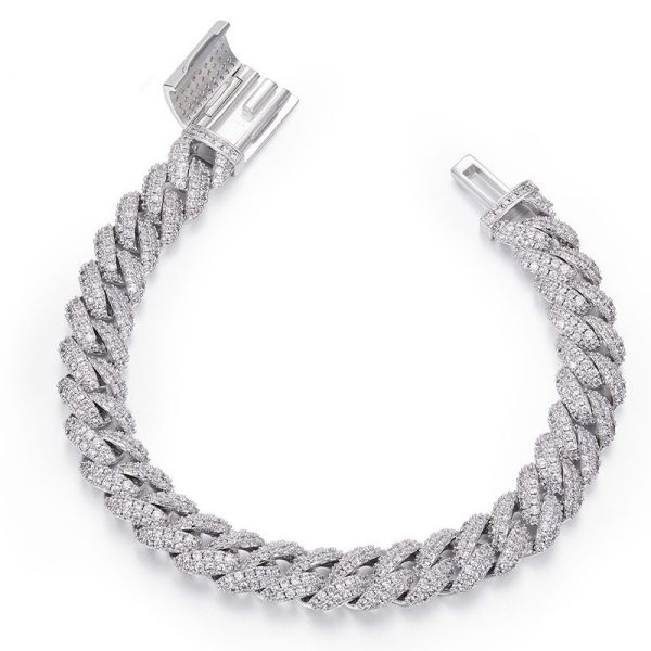 fa18f4b3-590f-44c8-8d18-1abea2e4d1d2.jpg Silver Cuban Bracelet Or Necklace With Moissanite Diamonds